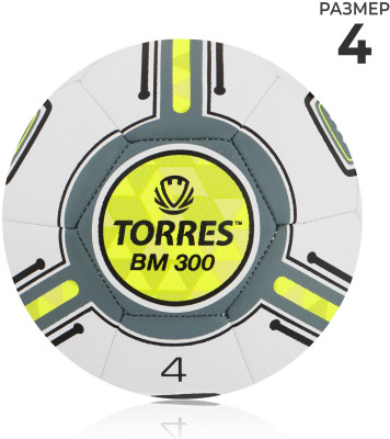 Мяч футбольный TORRES BM 300 F323654, TPU, машинная сшивка, 32 панели, р. 4