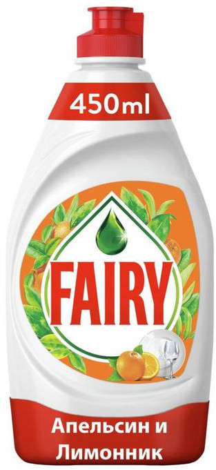 Средство для мытья посуды "Fairy. Апельсин и лимонник", 450 мл