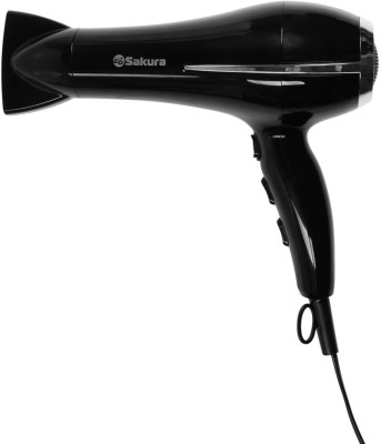 Фен Sakura SA-4052BK, 2400 Вт, 1.8 м, 3 температурных режима, 2 скорости, сушка холодным воздухом