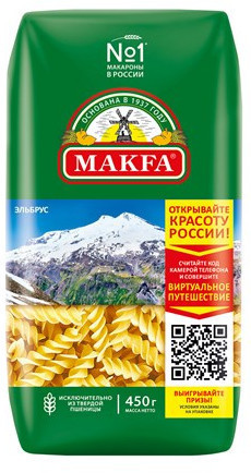 Макаронные изделия Makfa спирали, 450г