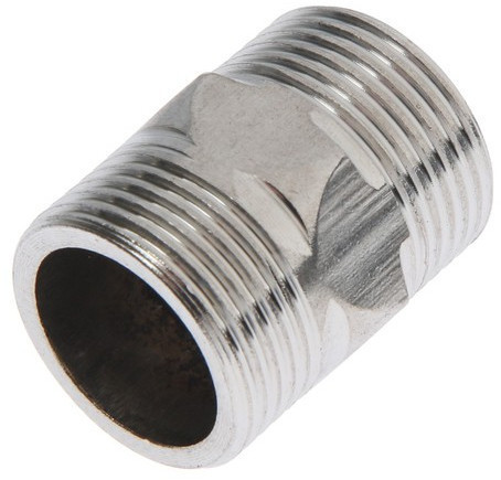 Ниппель ZEIN engr, 3/4", наружная резьба, нержавеющая сталь