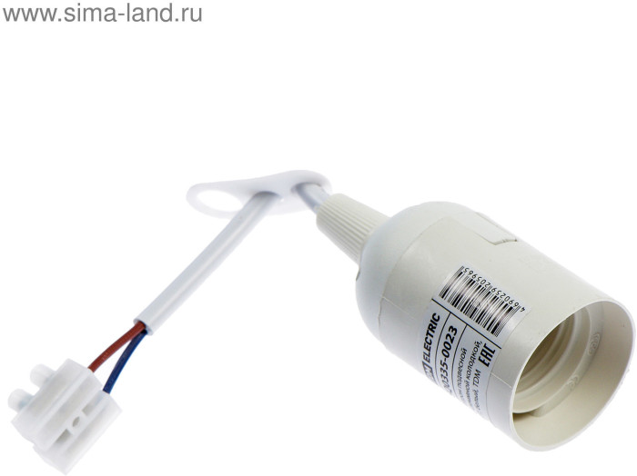 Патрон TDM, E27, подвесной, с клеммной колодкой, черный