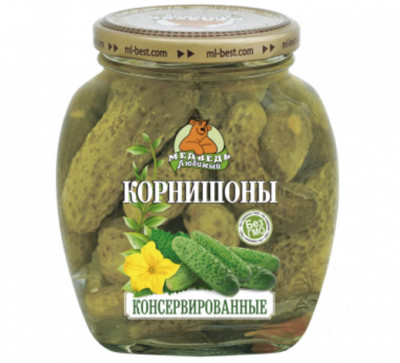 Корнишоны Медведь 500гр