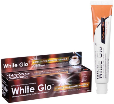 Отбеливающая зубная паста White Glo для любителей кофе и чая, 100 г