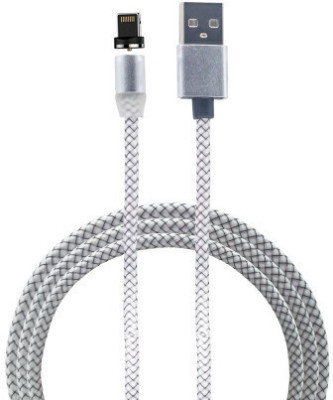 Кабель магнитный lightning NEW тканевый white